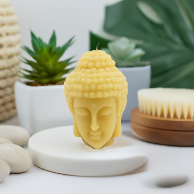 Beeswax Buddha Candle